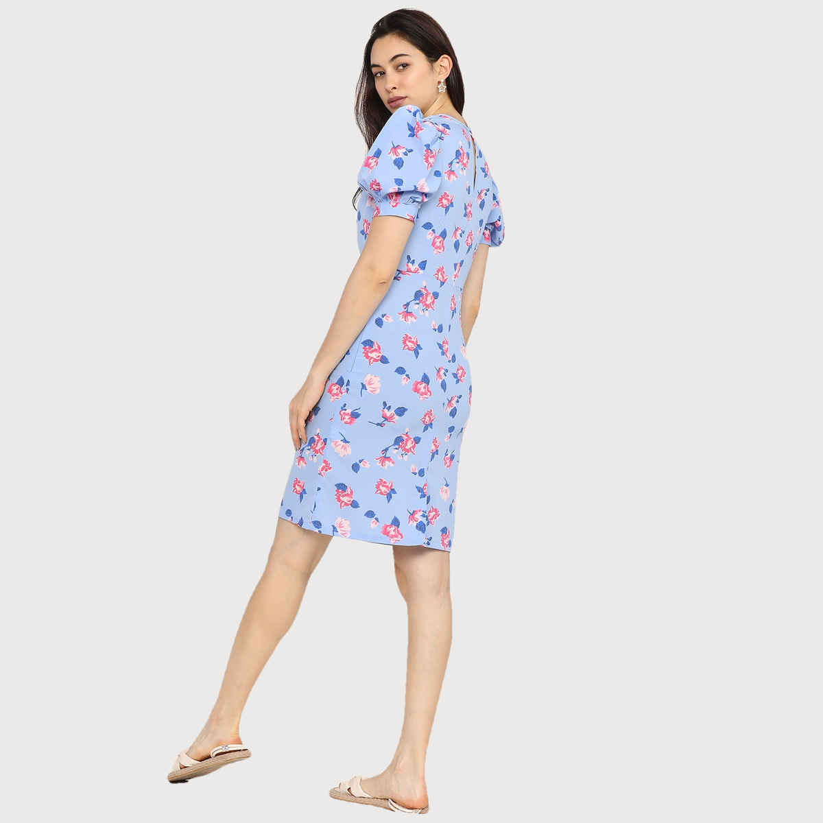 Tokyo Talkies Women's A-Line Midi Dress | Blue - S