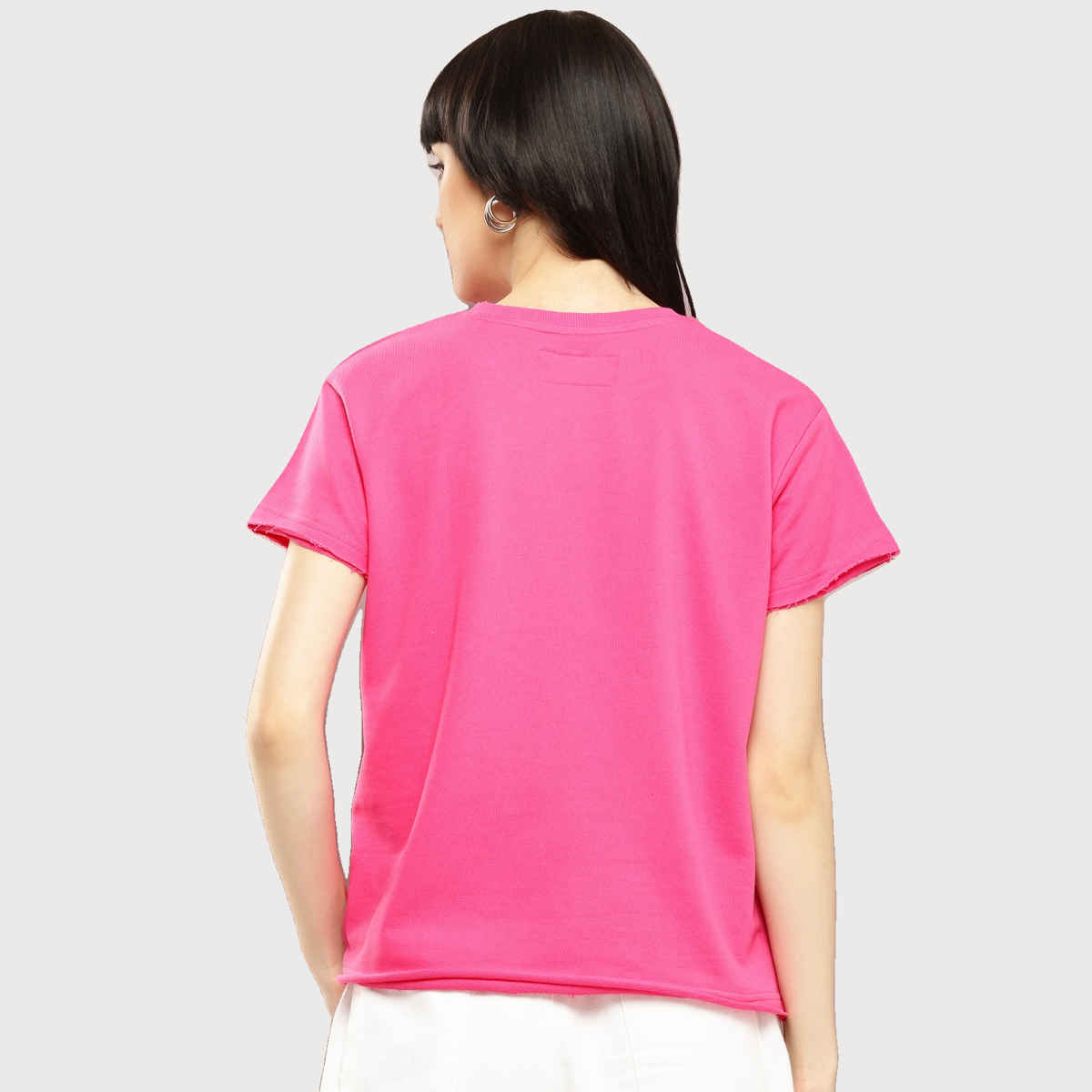 Dillinger Women's Boxy Fit Regular T-shirt | WMNCR639FSR | Rose - L