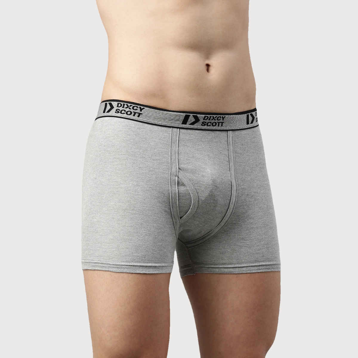 Dixcy Scott Men's Solid 100% Combed Cotton Durable Outer Elastic Trunk | Multicolour - S