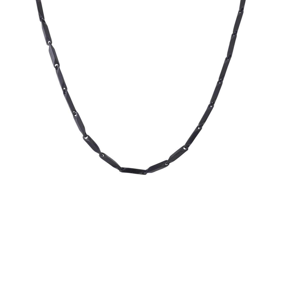 NVR Men's Black - Toned Stainless Steel Rhodium Plated Chain | NVR2114