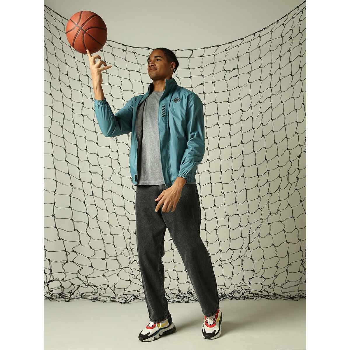 Hubberholme Men's Lightweight Relaxed Fit Reversible Windcheater Jacket | Bright Blue - XL