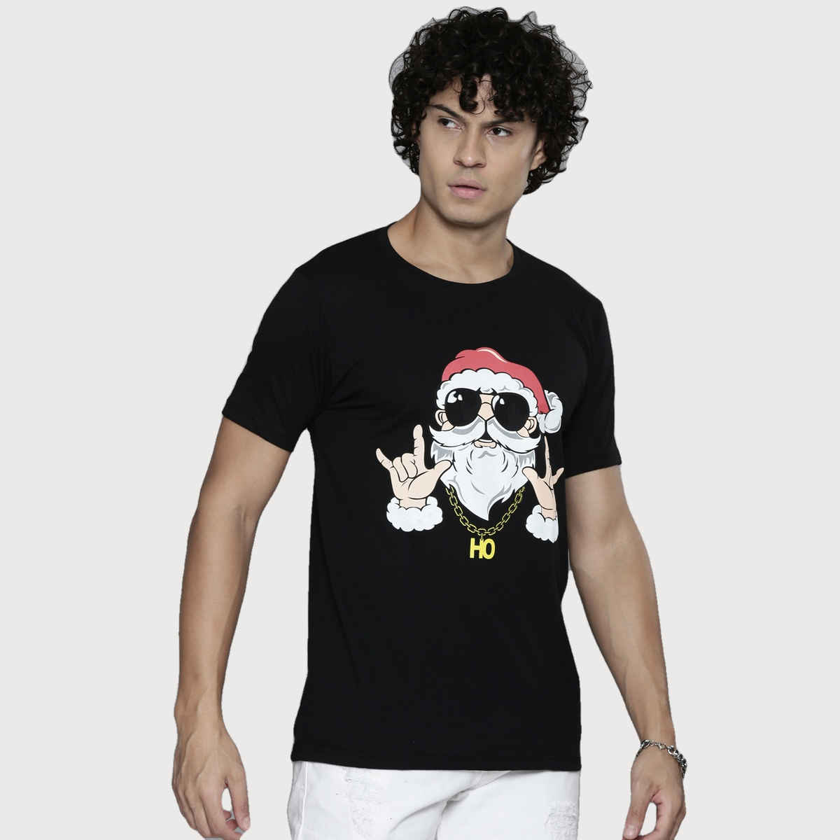 Smartees Men's Printed T-shirt | Black - M