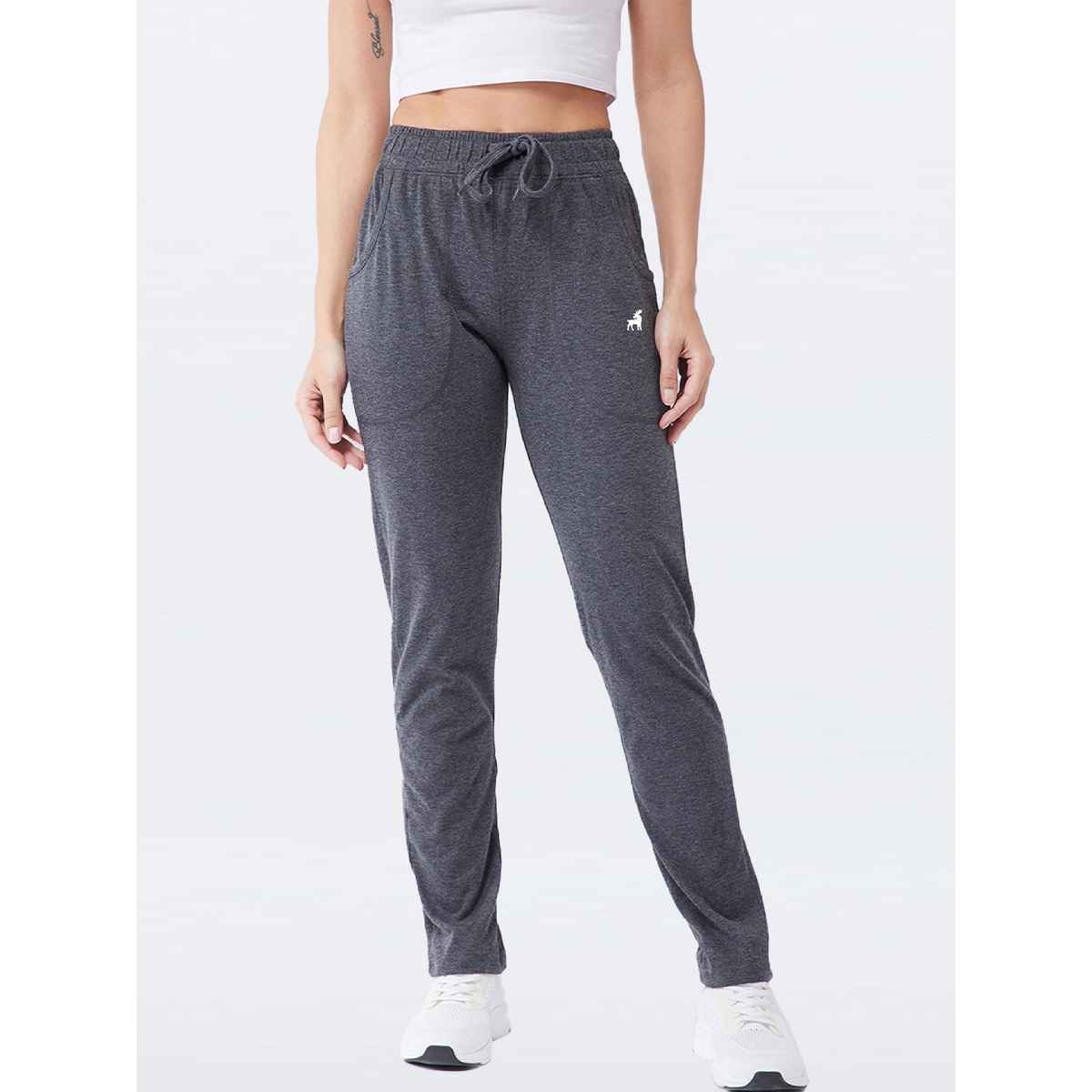 Modeve Women's Regular Fit Track Pants | Anthra - 2XL