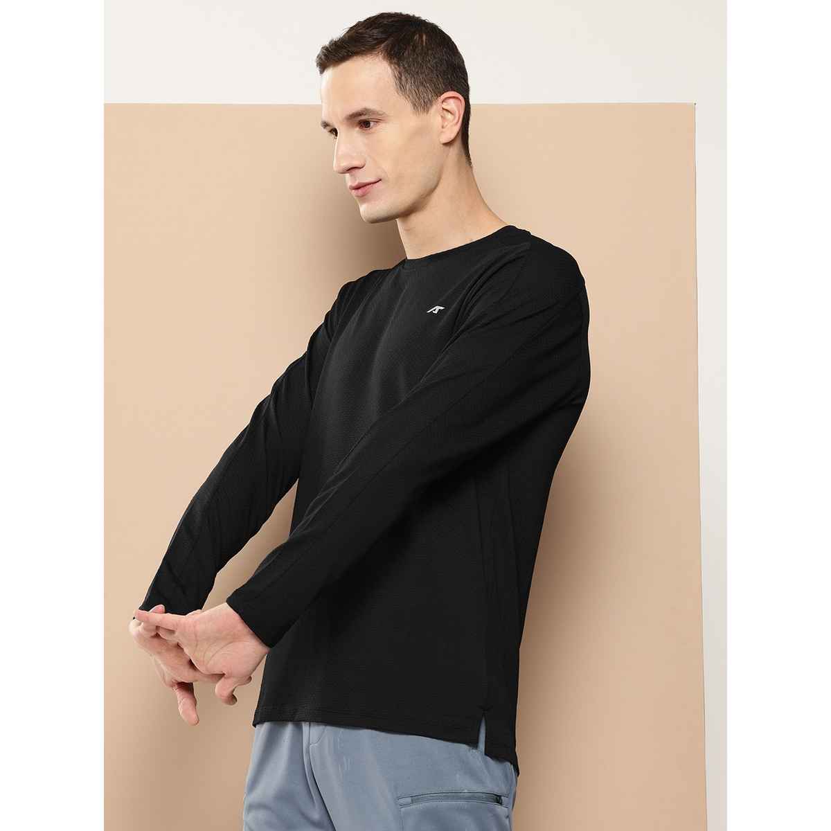 Alcis Men's Round Neck Tee | Black - S