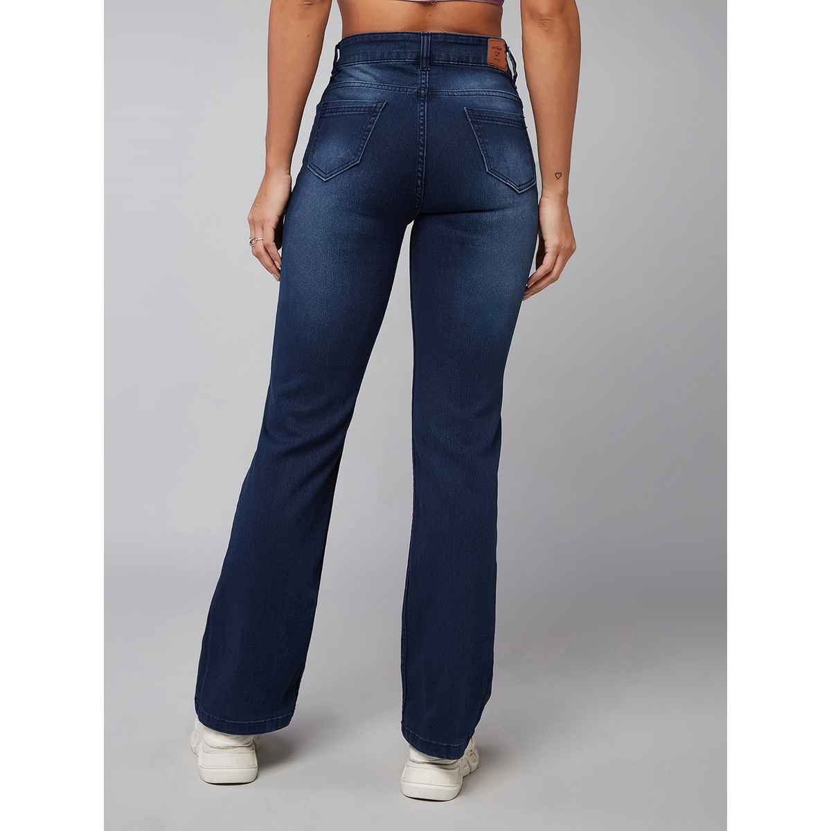 Miss Chase Women s Love Redemption Wide Leg Jeans | Navy Blue | 30