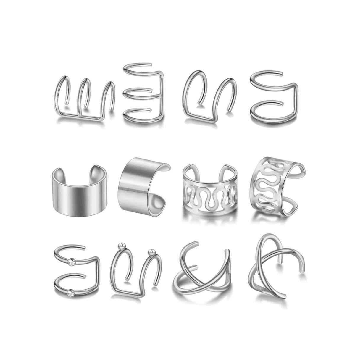 YouBella Fashion Latest Stylish 36 Pcs Combo Clip On Ear Cuff for Women Girls Men (YBEAR - 33415)