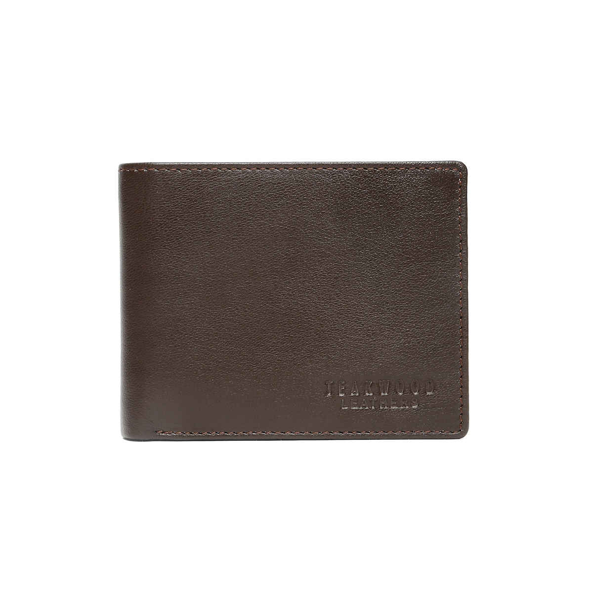 Teakwood Men's Solid Genuine Leather Wallet | Brown - One Size