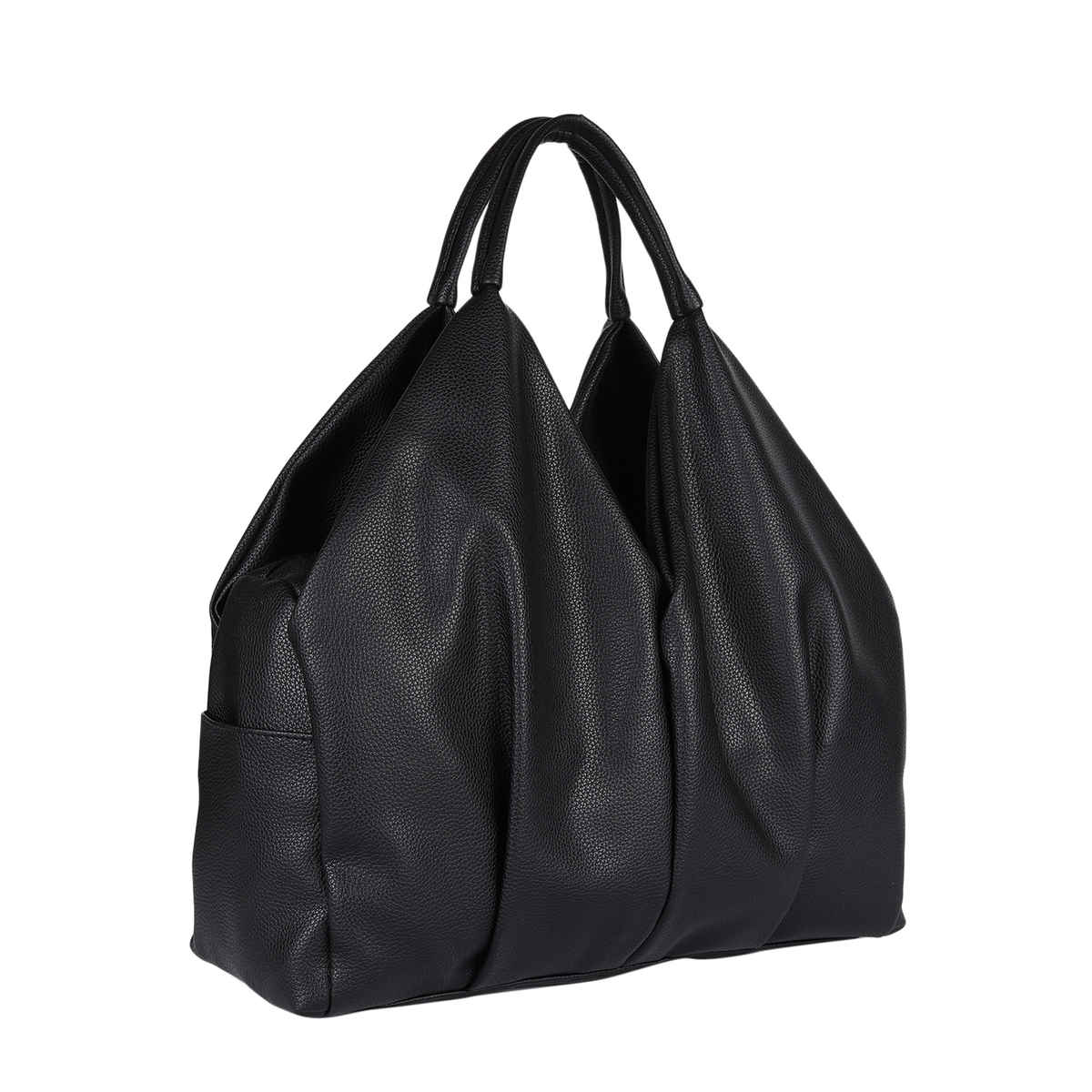 Mini Wesst Women's Textured PU 13.8 L Hobo Bag | Black - One Size