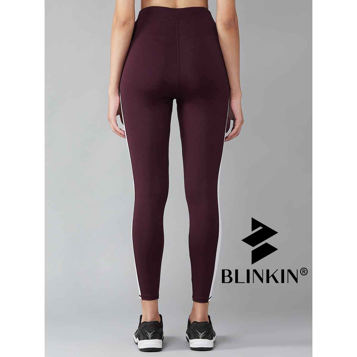 Blinkin Women's Gym Tights & Pants - Maroon | Squat Proof | Active Wear | Yoga Pants | XXl