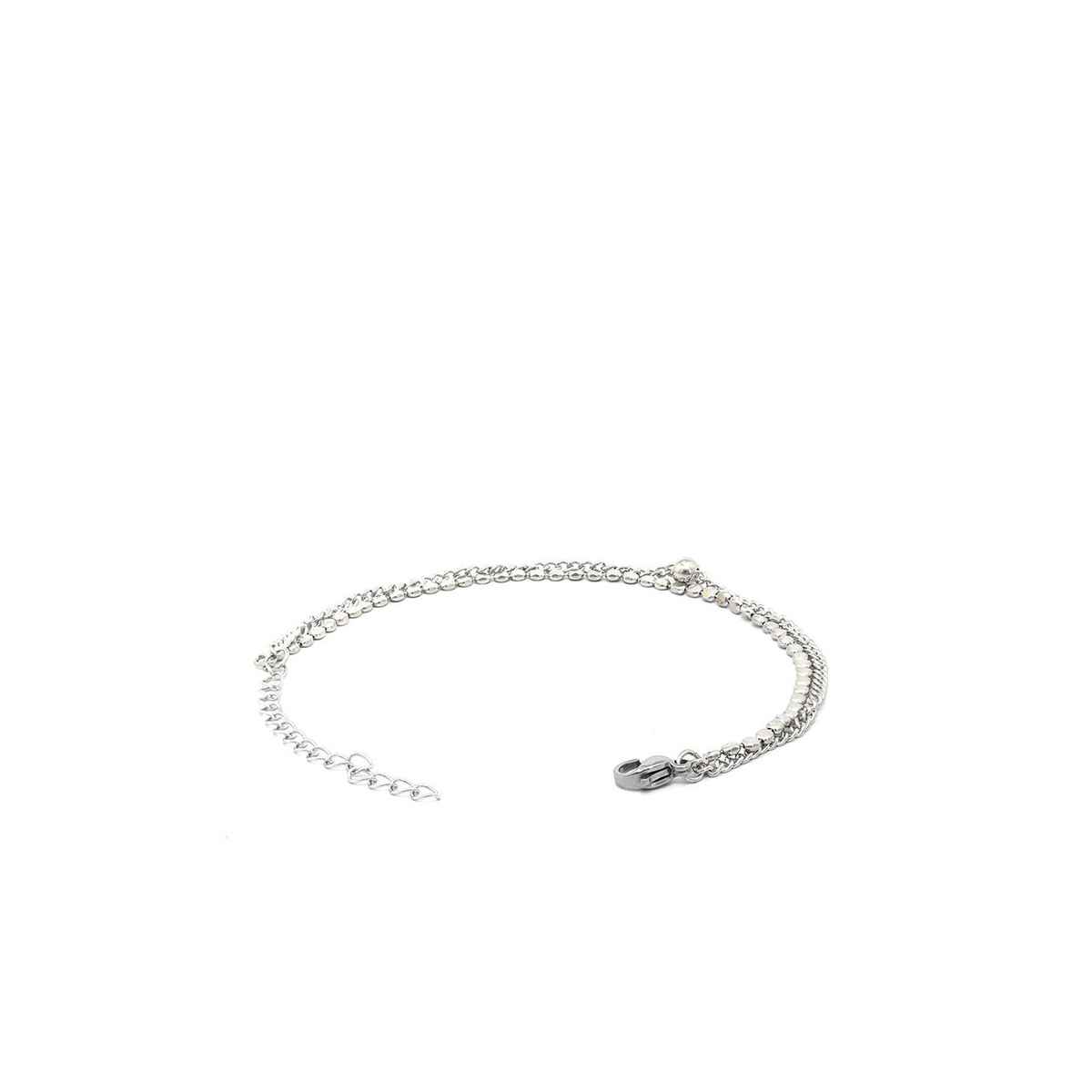 PritaBy Priyassi Western Silver Plated Link Bracelet