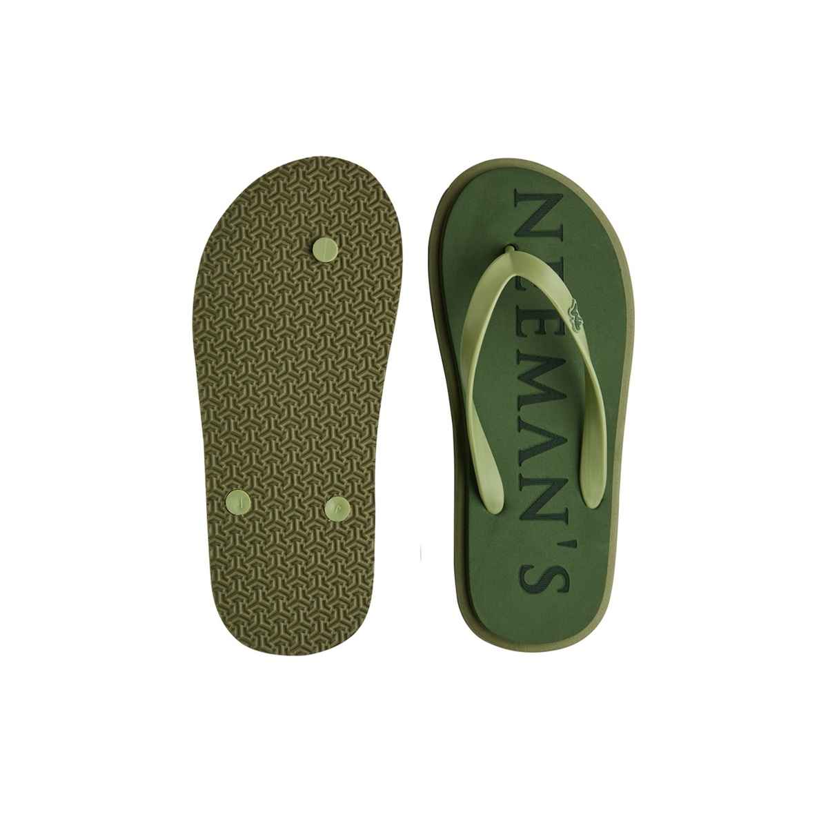 Neemans Unisex Eco Classic Slippers | Green with Light Green - UK 11