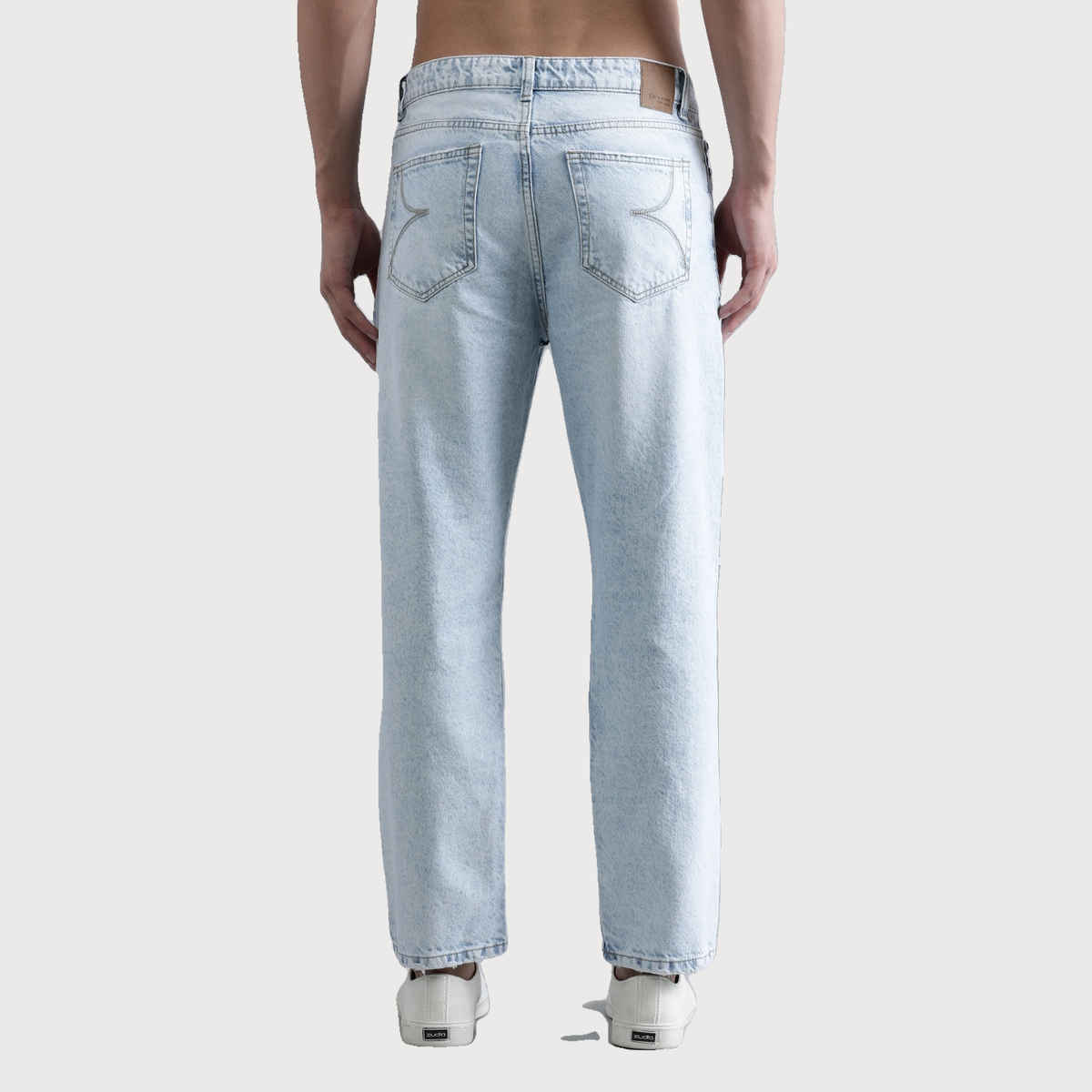 Bene Kleed Men's Relax Fit Highly Distressed Jeans| Light Blue - 32