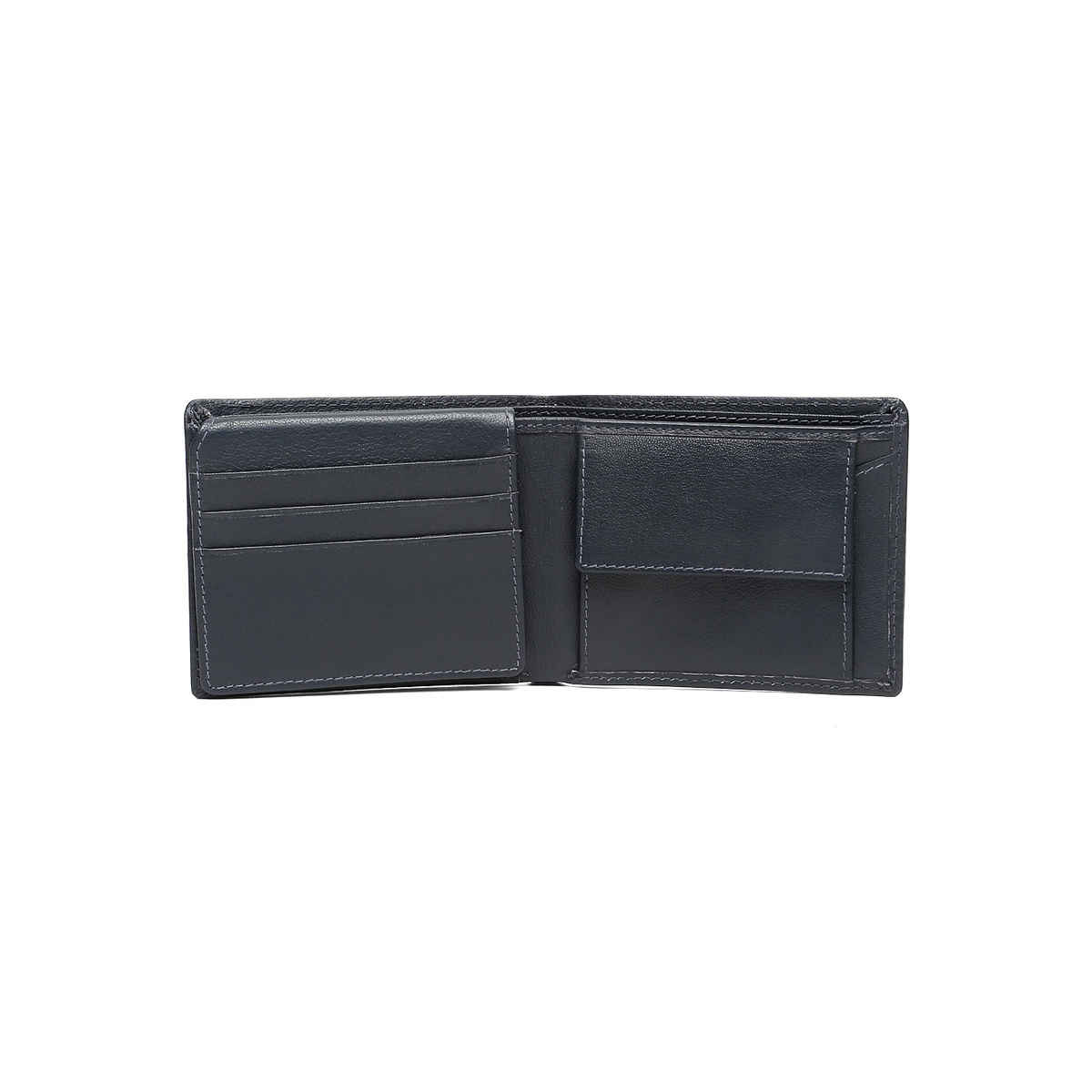 Teakwood Men's Solid Genuine Leather Wallet | Blue - One Size