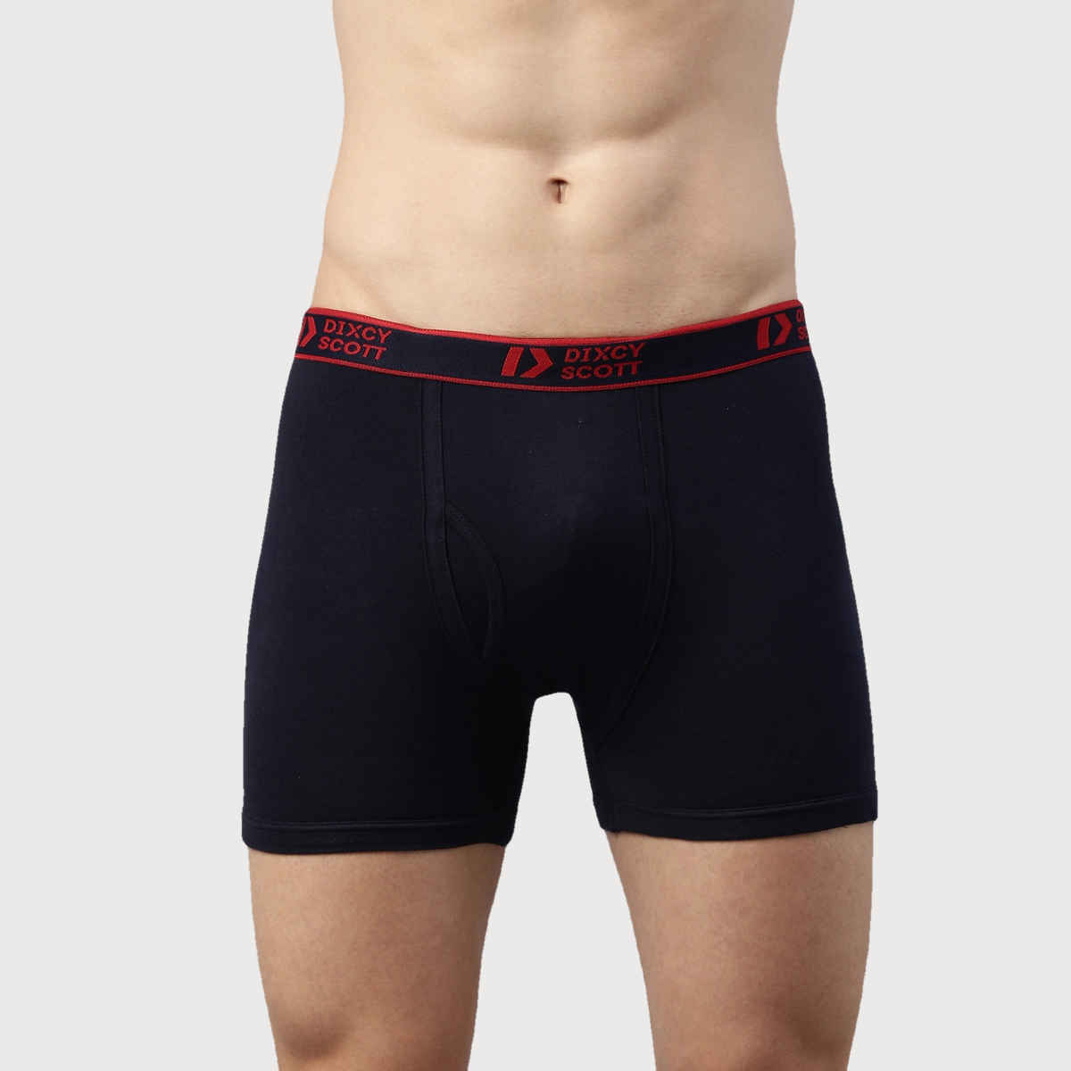 Dixcy Scott Men's Solid 100% Combed Cotton Durable Outer Elastic Trunk | Multicolour - M