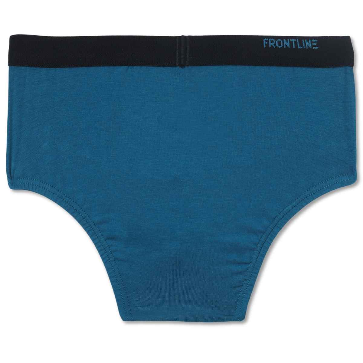 Rupa Colors Kid's Mini Brief Junior | Style 109 Peacock Blue and Black - 75 cm | Pack of 2