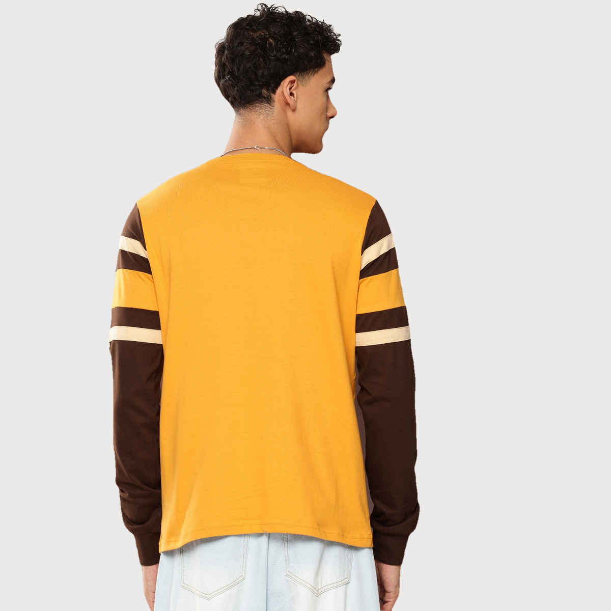 Dillinger Men's T-shirt Long Sleeve Pure Cotton Casual | Yellow - S