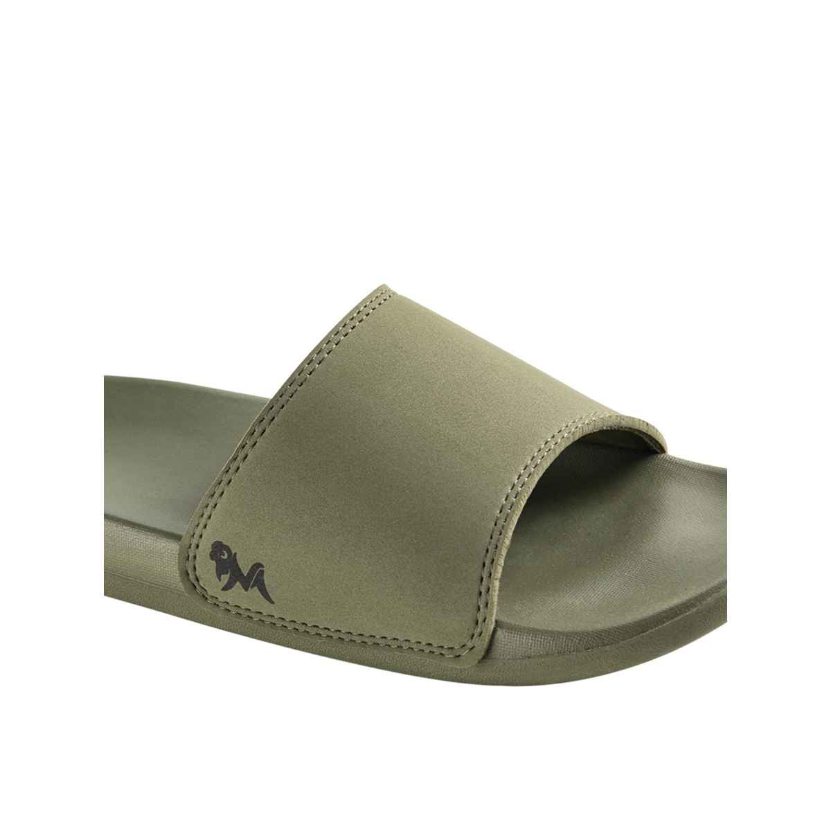 Neemans Unisex Eco Slides - Olive Green | UK 11