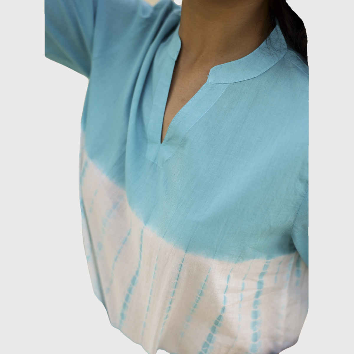 Sanskrutihomes Blue Tie and Dyed Pure Cotton Night Suit | XL