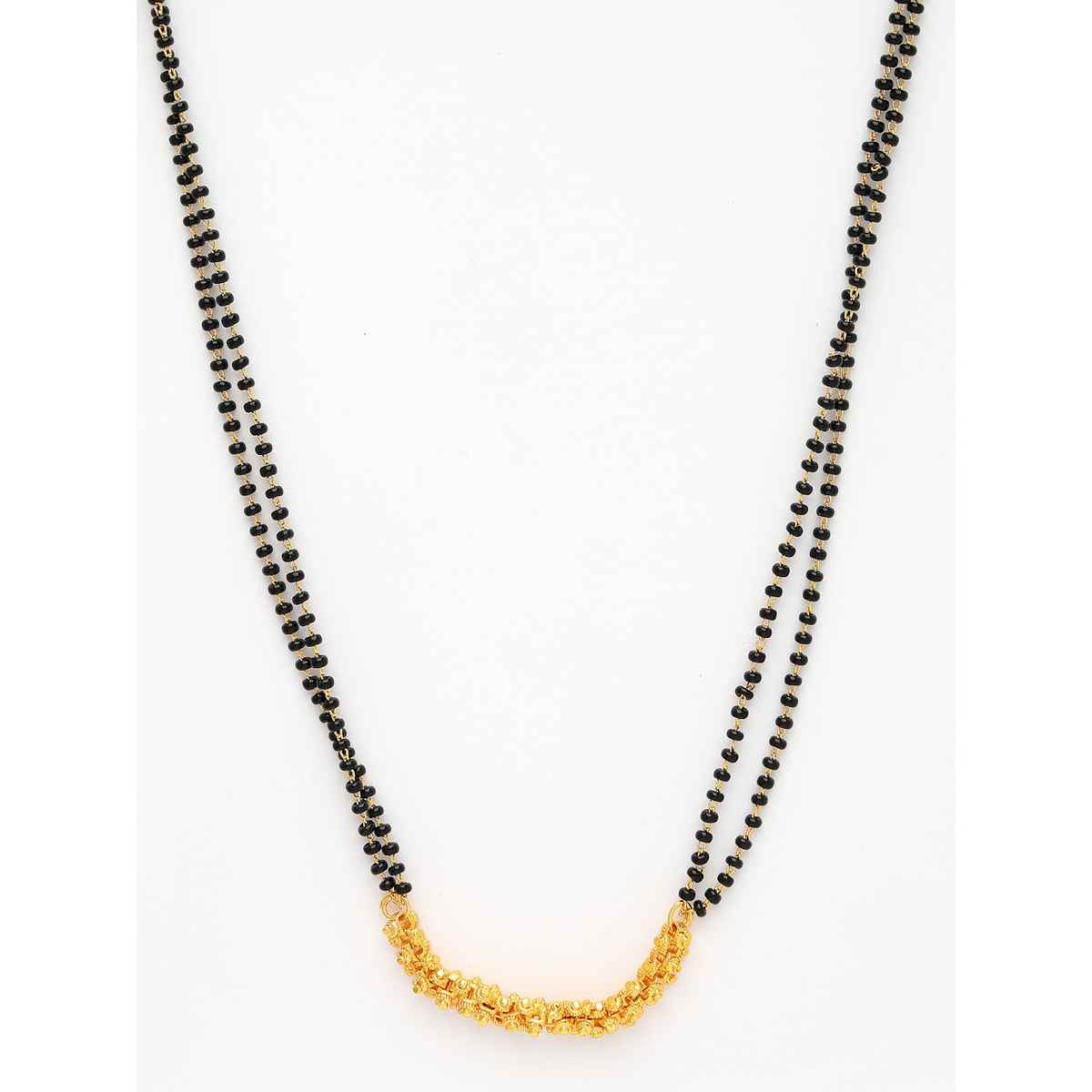NVR Women's Gold - Plated Black Beaded Mangalsutra | NVR2724