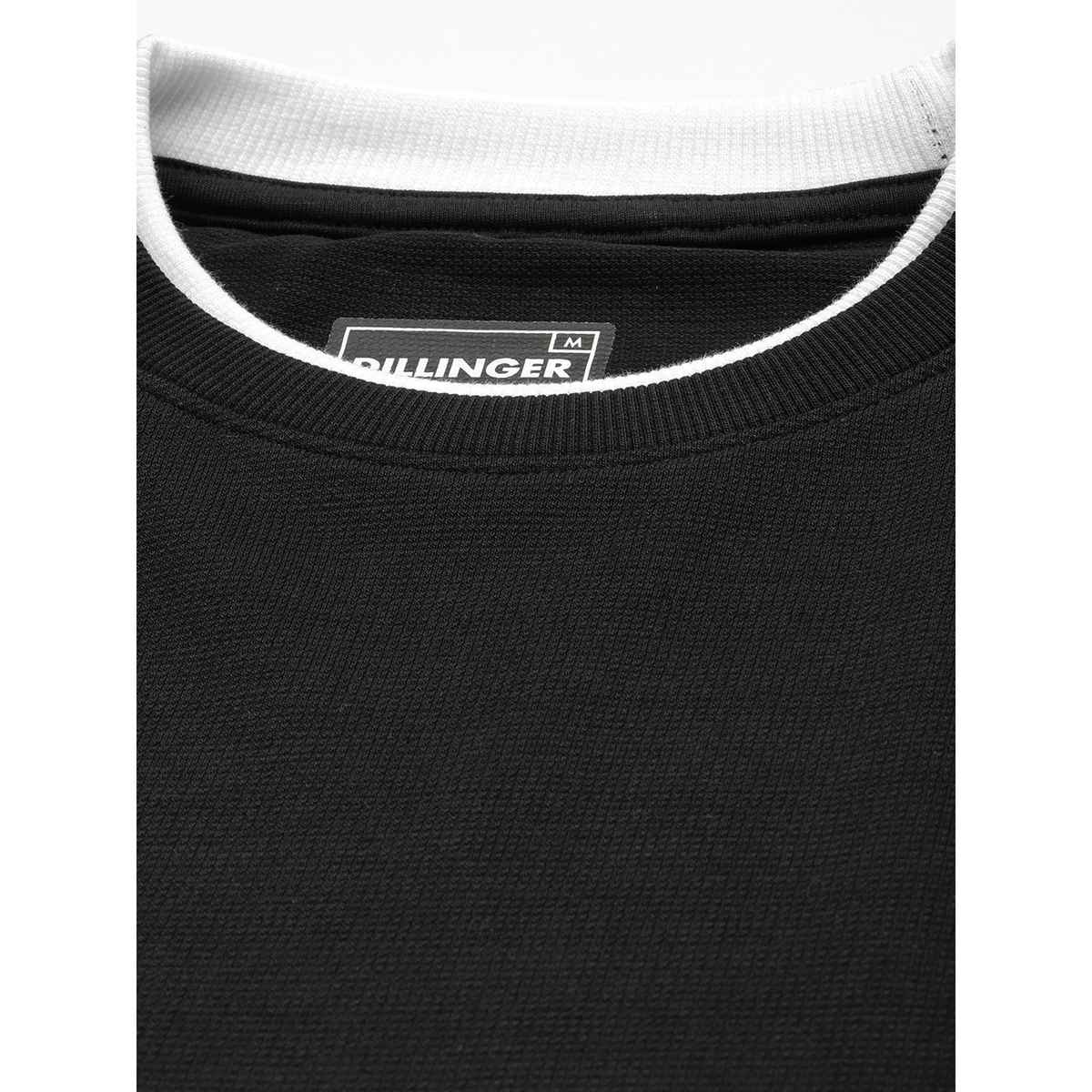 Dillinger Men's T-shirt Long Sleeve Airtex Fabric Crew Neck Regular Fit | Black - M
