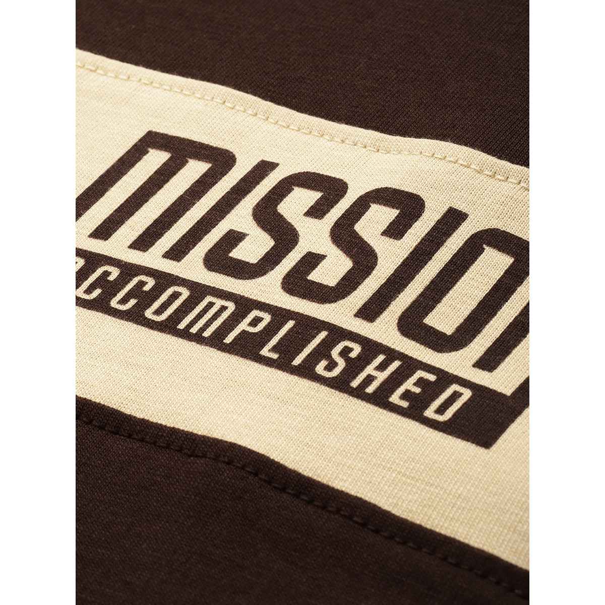 Dillinger Men's Typography Colourblocked Detail Long Sleeve T-shirt | Brown - S