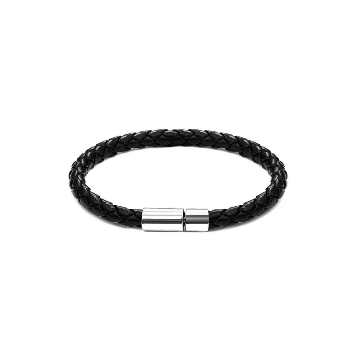 YouBella Bracelets for Men and Boys Black Leather Bracelet (YBBN - 92147)