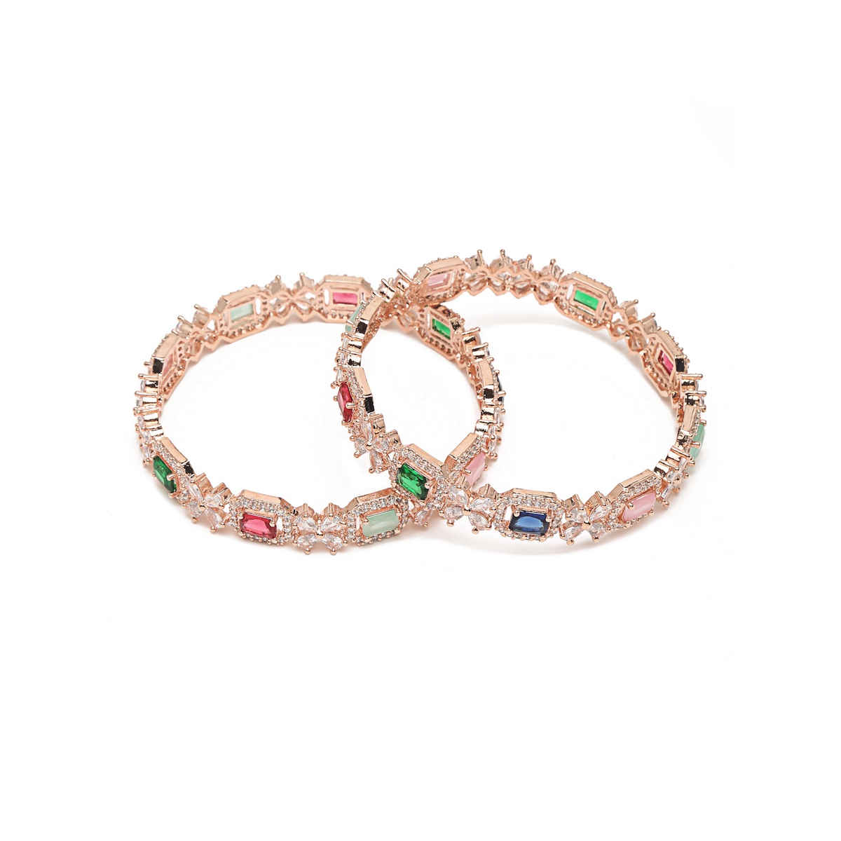 Youbella Jewellery Stylish Multi-Color Stone Studded Bangles For Girls And Women(Ybbn - 91889 - 2.8)