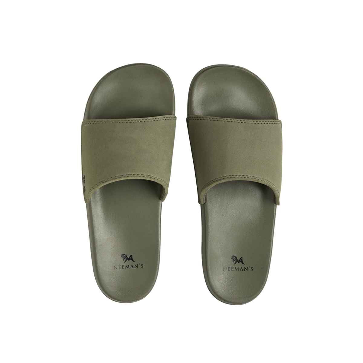 Neemans Unisex Eco Slides - Olive Green | UK 11