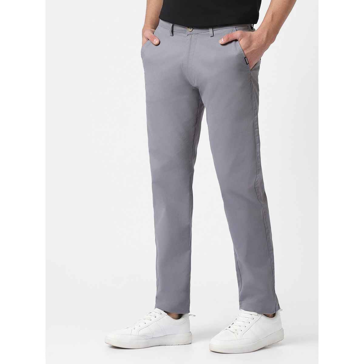 Urbano Fashion Men's Chinos Trousers Cotton Slim Fit Casual Stretch | Light Blue | 32