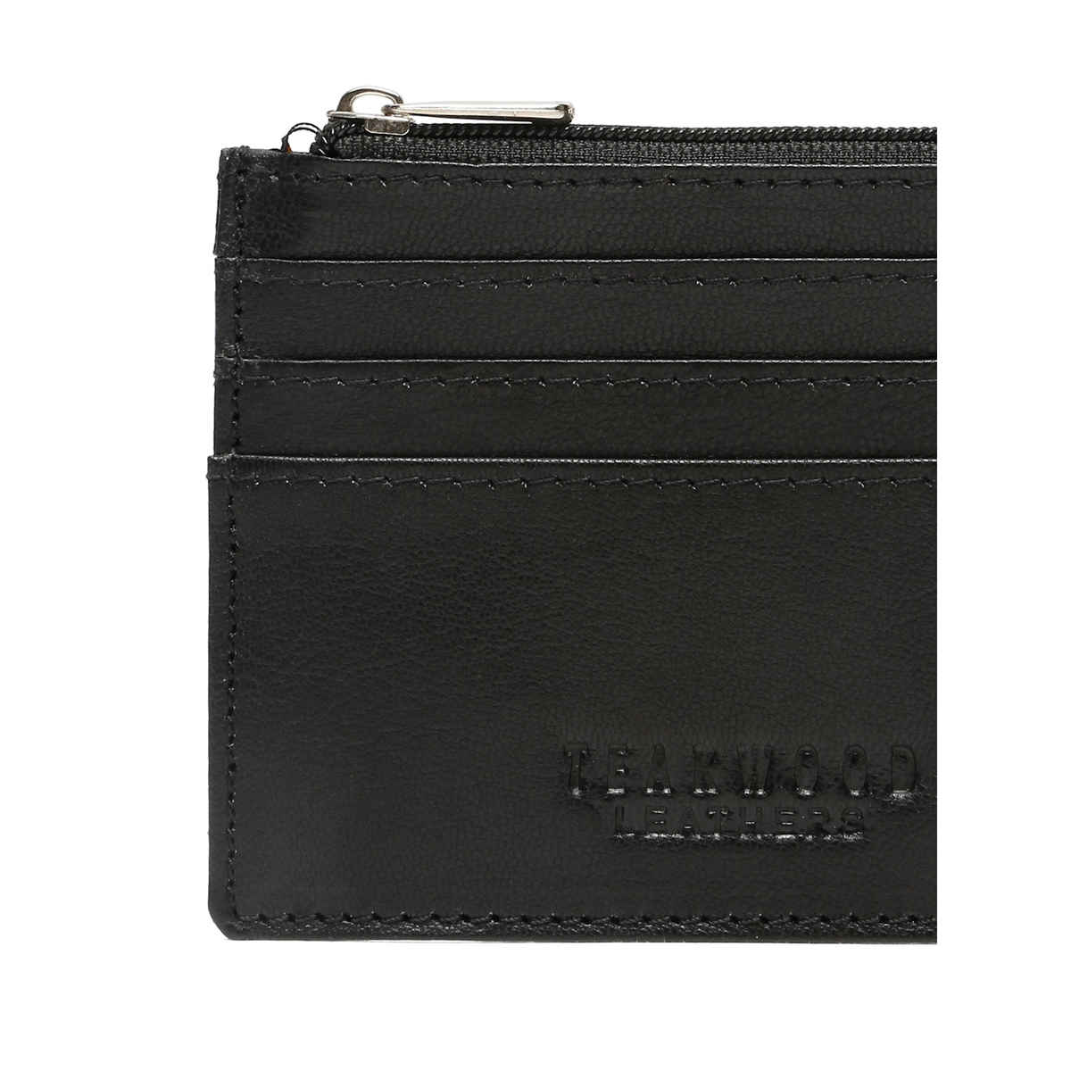 Teakwood Men's Solid Genuine Leather Wallet | Black - One Size