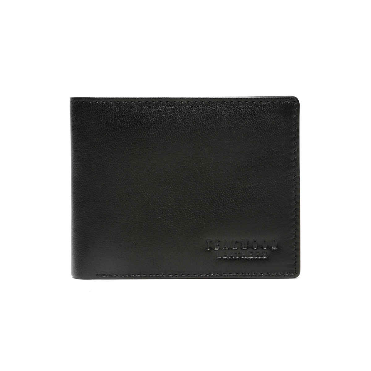 Teakwood Men's Solid Genuine Leather Men's Wallet | Black - One Size