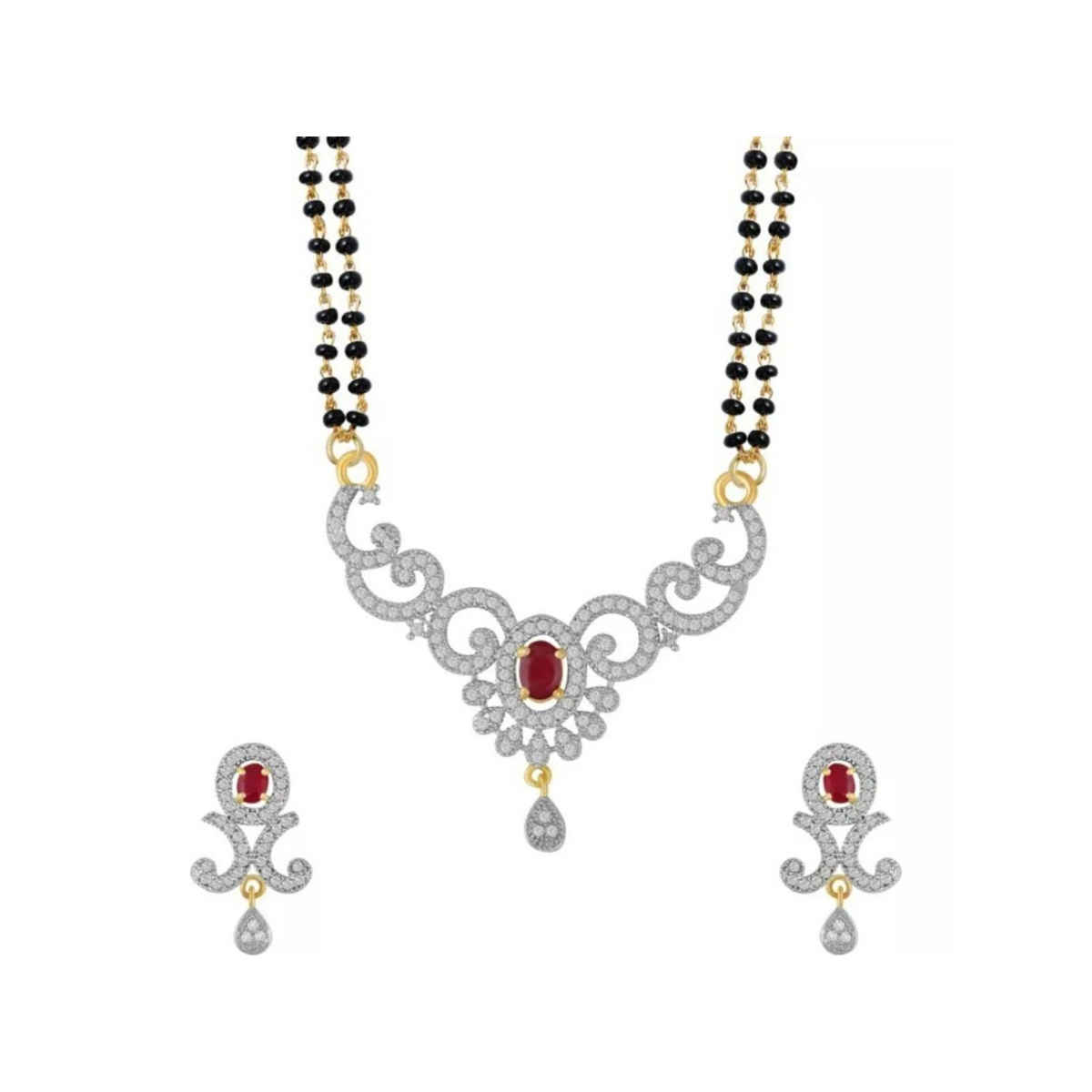 YouBella Latest Traditional Jewellery Gold Plated Mangalsutra for Women (YBMS - 10080A)