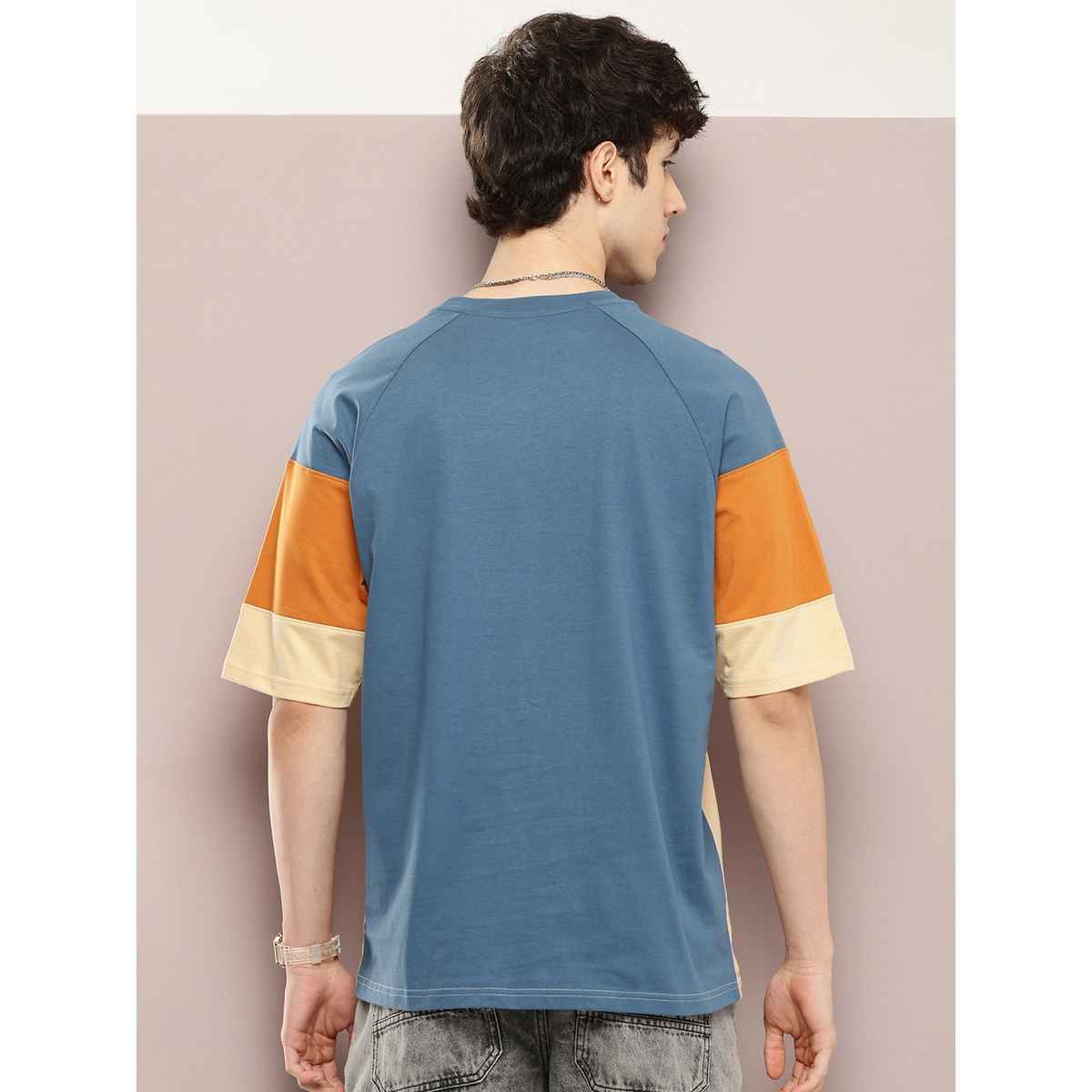 Dillinger Men's T-shirt Raglan Sleeve Oversized Printed | Beige - S