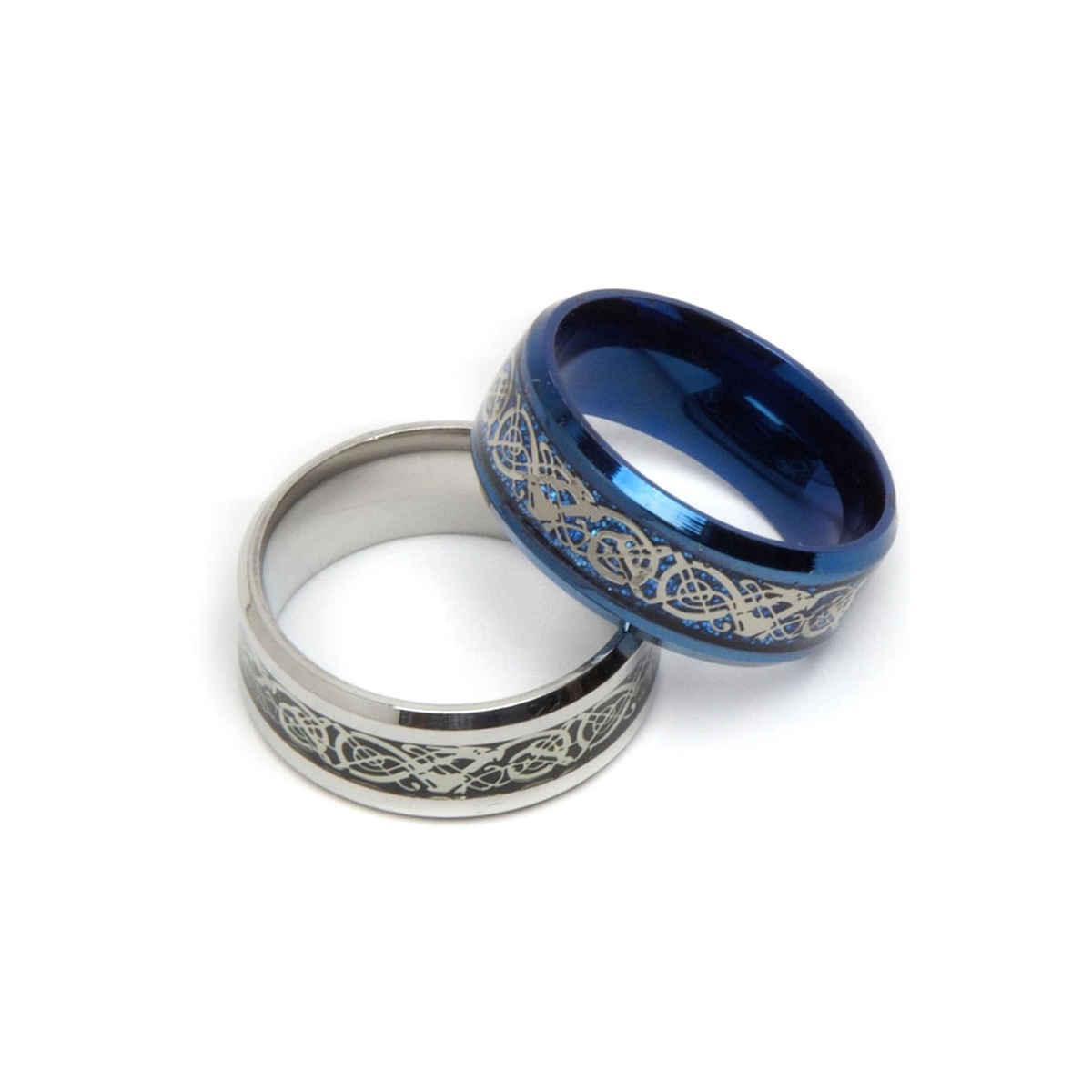 YouBella Boys/Men's Silver Plated Stainless Steel Ring Jewellery Combo (YBRG - 20113)