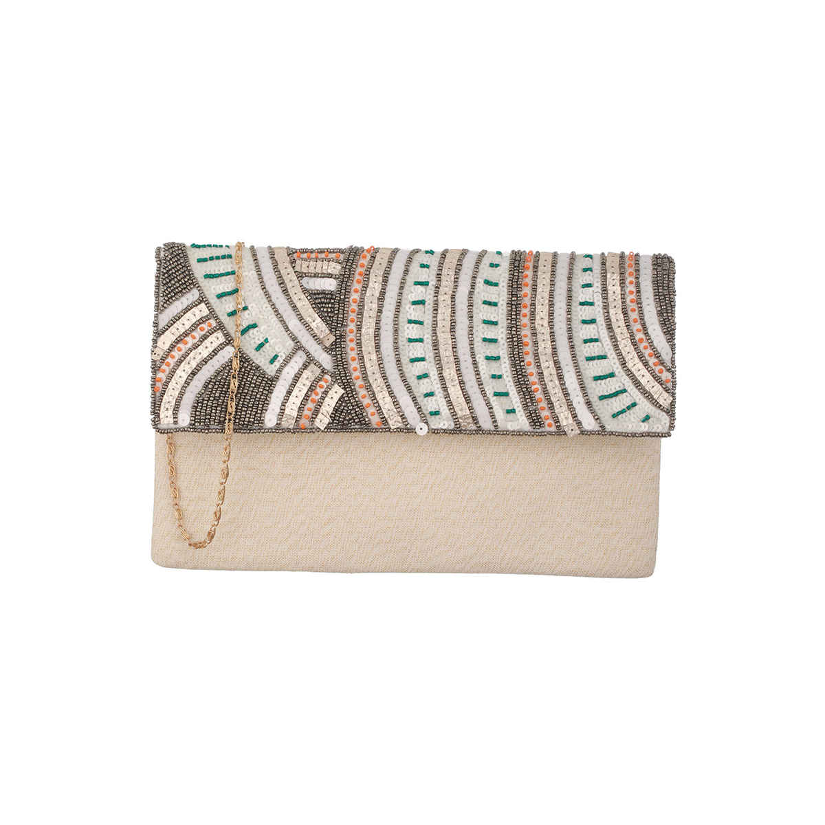 Priyaasi Women's Embellished Fabric 500 ml Sling Bag | Multicolour - Free Size