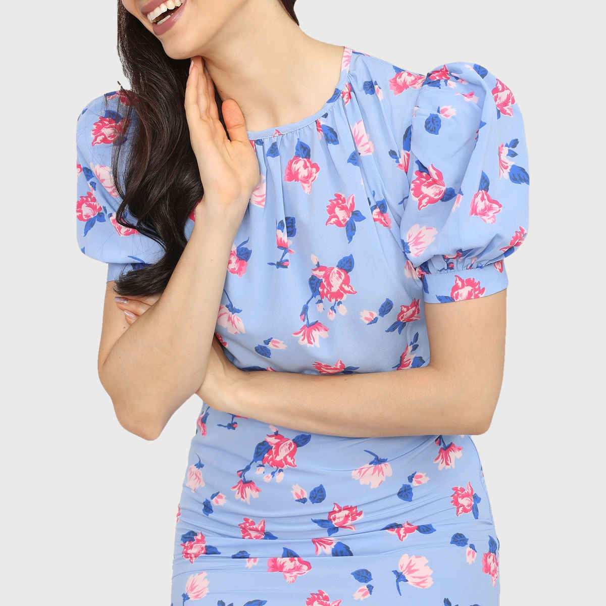 Tokyo Talkies Women's A-Line Midi Dress | Blue - S