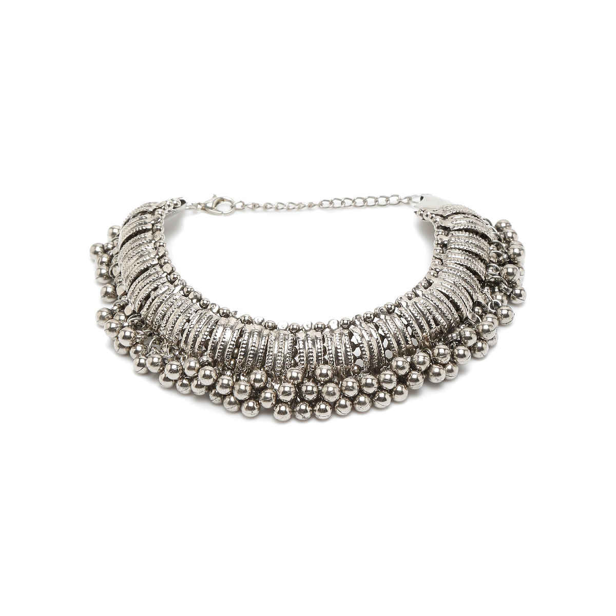 Youbella Jewellery German Tribal Stylish Handmade Anklets For Girls And Women (Silver)(Ybank - 60027)