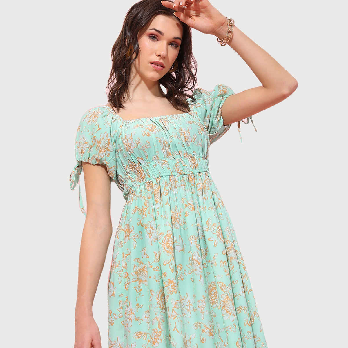 Tokyo Talkies Women's Fit and Flare Dress | Green - S