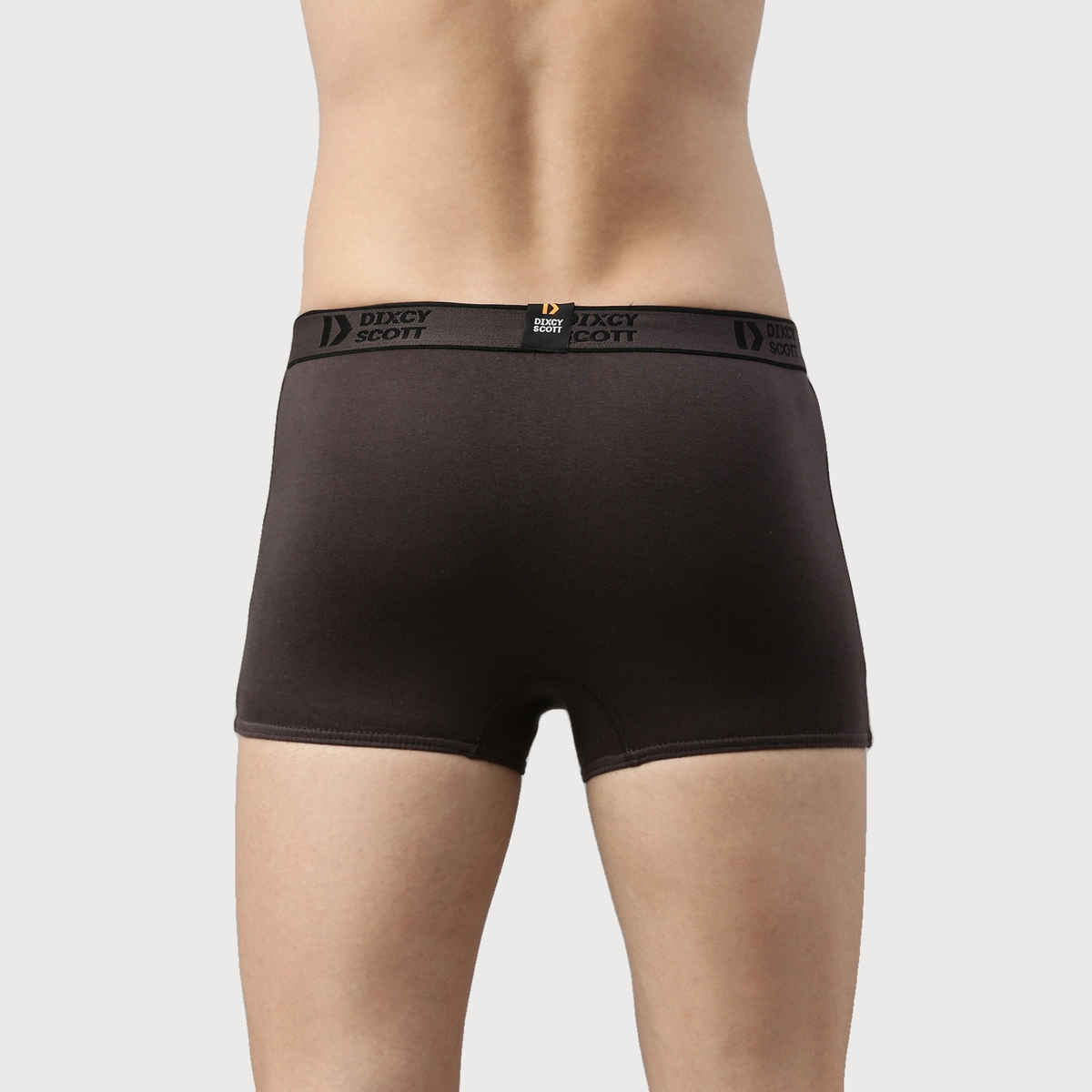 Dixcy Scott Men's Solid 100% Combed Cotton Outer Elastic Waistband Short Trunk | Multicolour - L