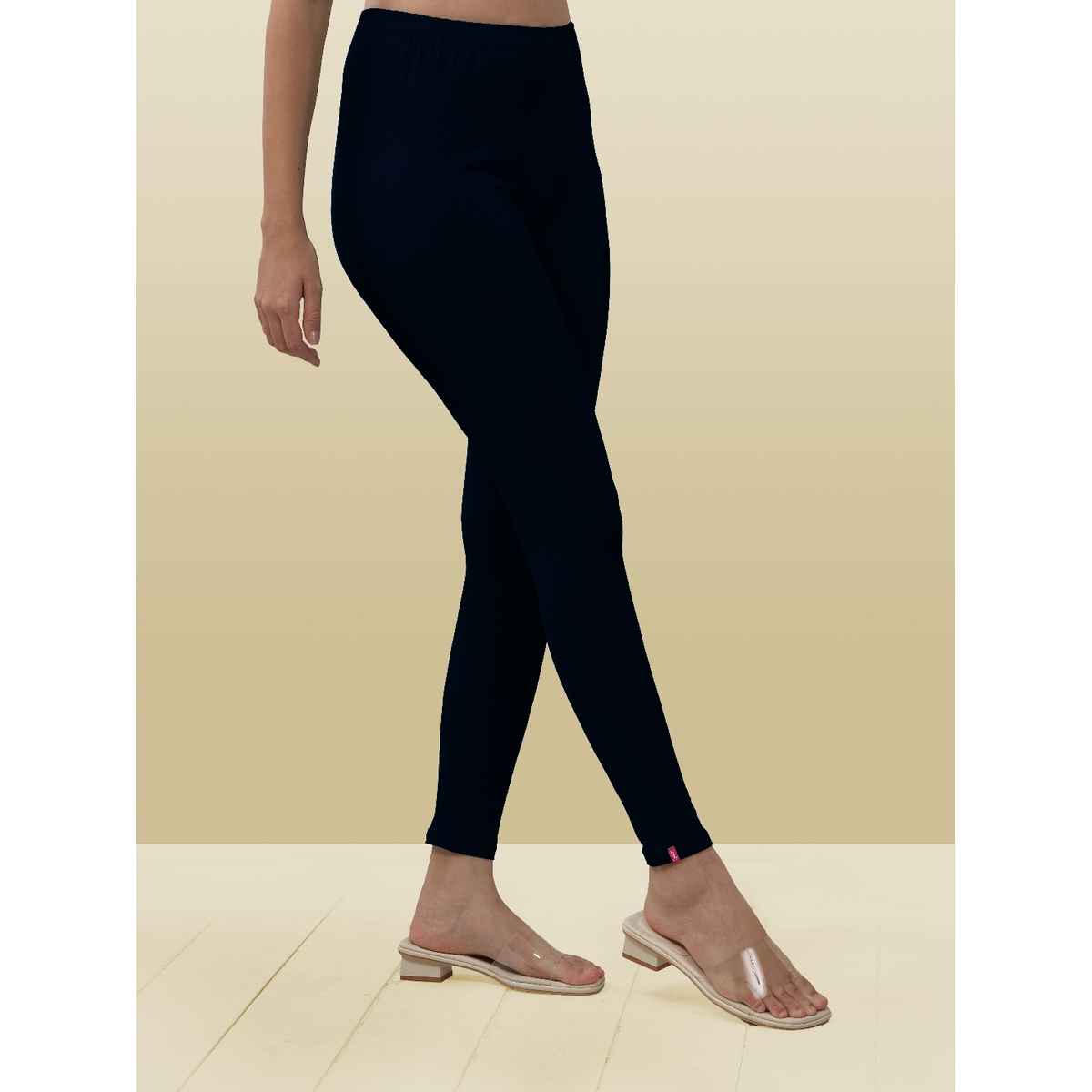 Lyra Women's Leggings Ankle Length | Navy - Free Size
