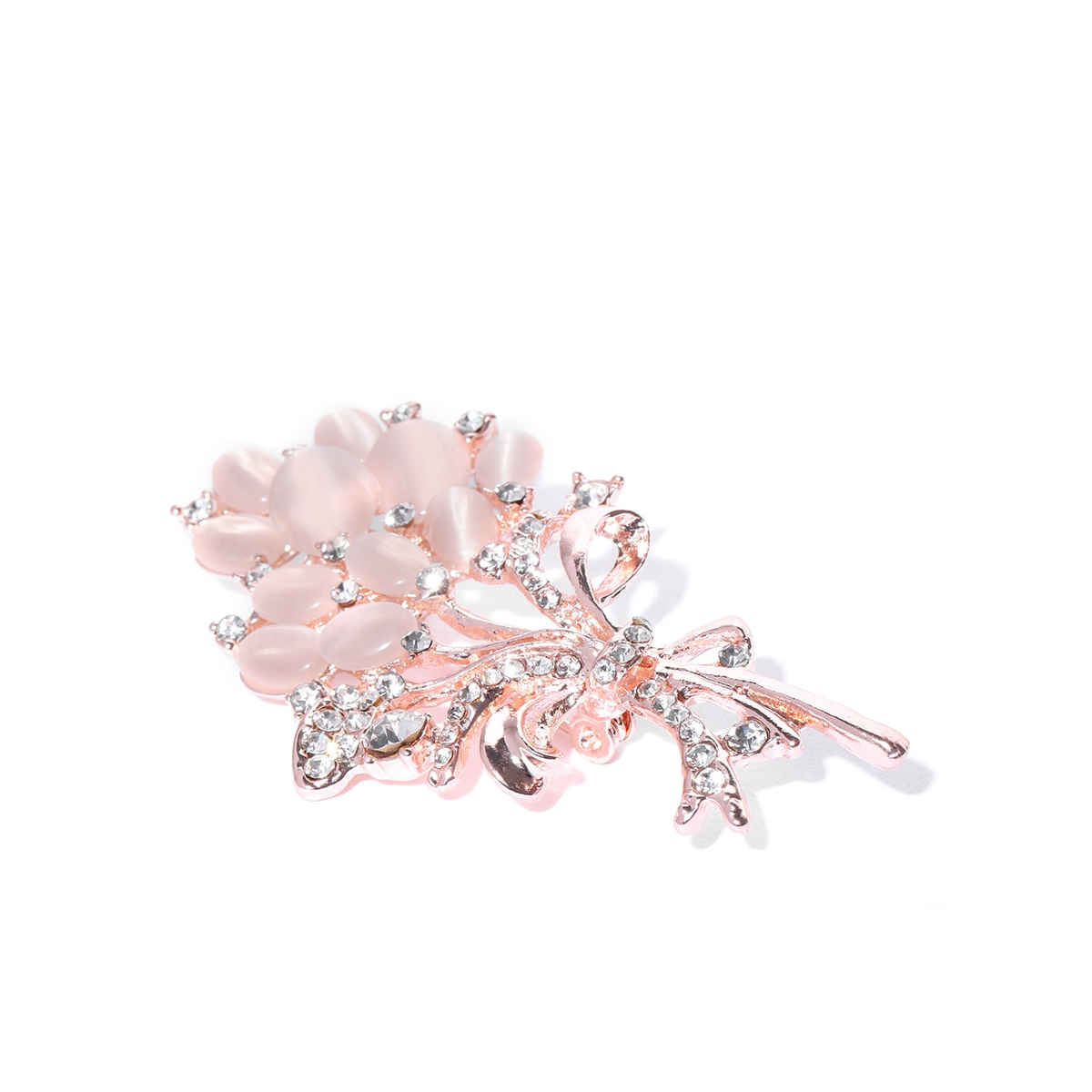 Youbella Latest Stylish Crystal Unisex Floral Shape Brooch For Women/Girls/Men(Yb - Brooch - 93)