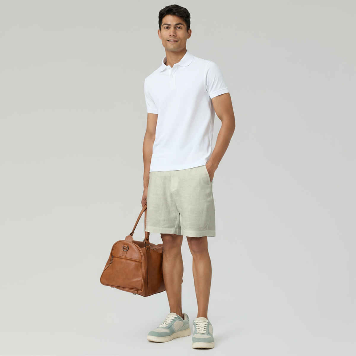 XYXX Nova Polo T-shirt - Polar White | Super Combed Cotton | S