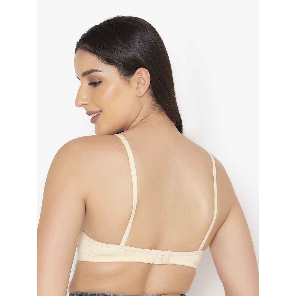 Clovia Women Non-Padded Non-Wired Full Cup T-Shirt Bra - Beige, Light Pink | 32D