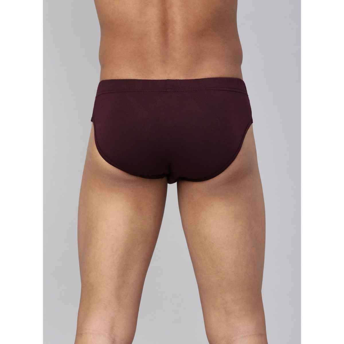 Levi's Innerwear Men's Solid Pure Cotton Brief | Navy and Wine - M