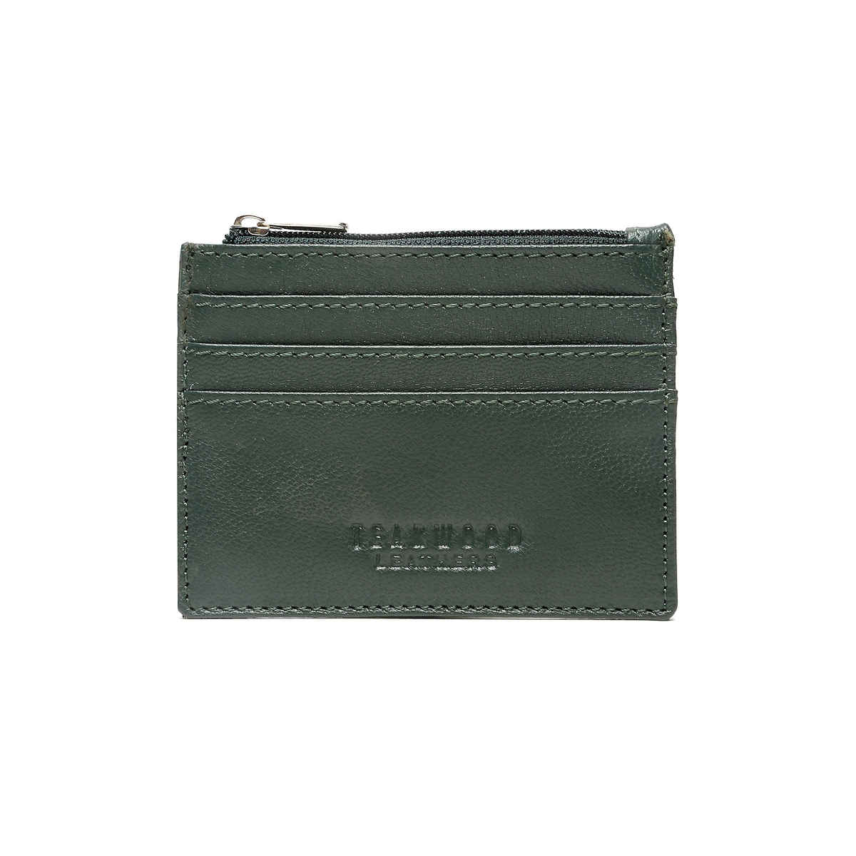 Teakwood Men's Solid Genuine Leather Wallet | Green - One Size