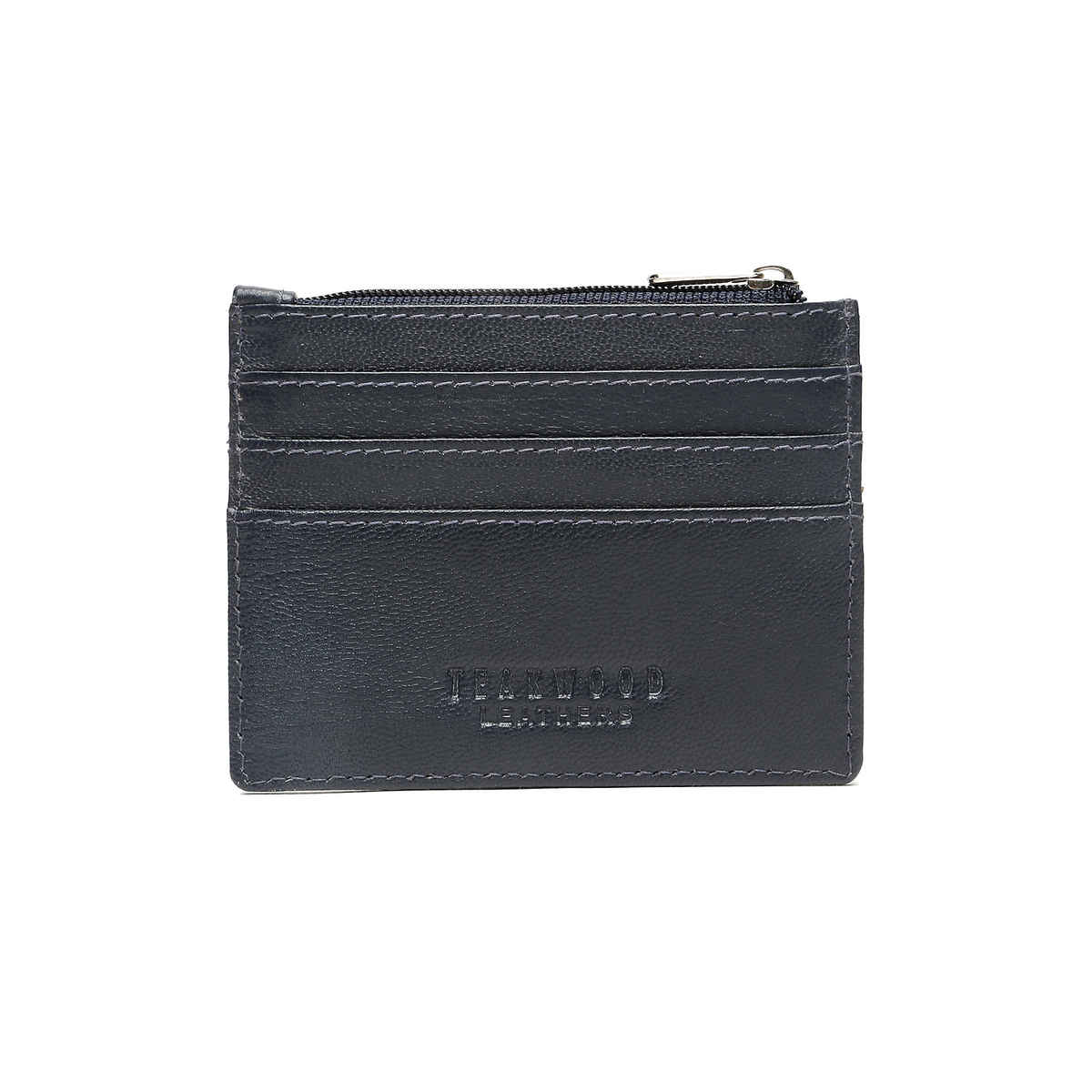 Teakwood Men's Solid Genuine Leather Wallet | Blue - One Size