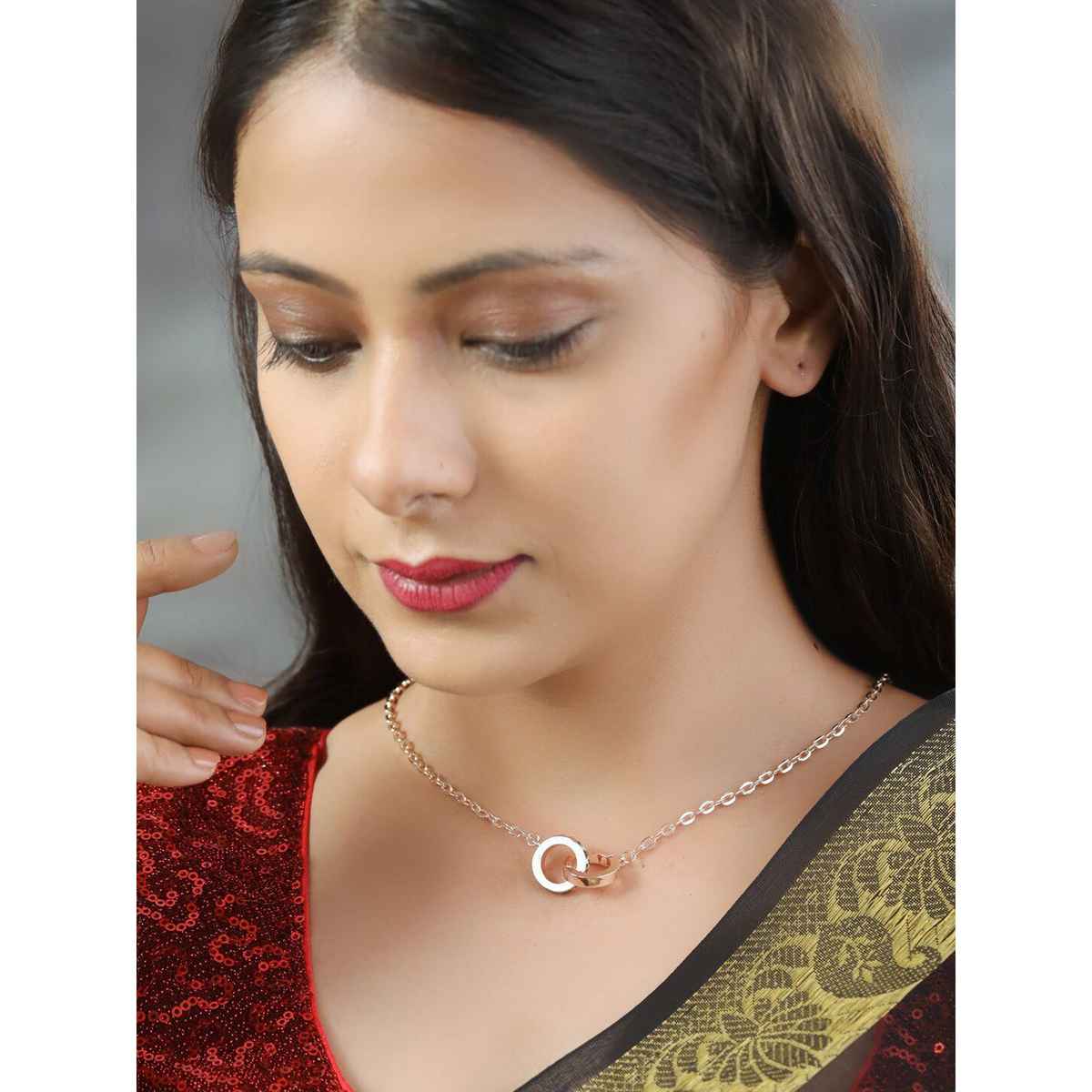 Priyaasi Priyaasi Rose Gold Plated Necklace