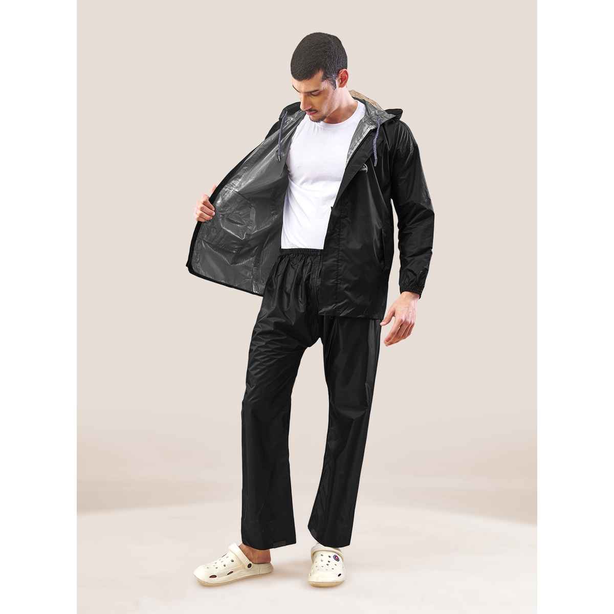 Lux Venus Reversible Rain Suit for Men - Black | 3XL