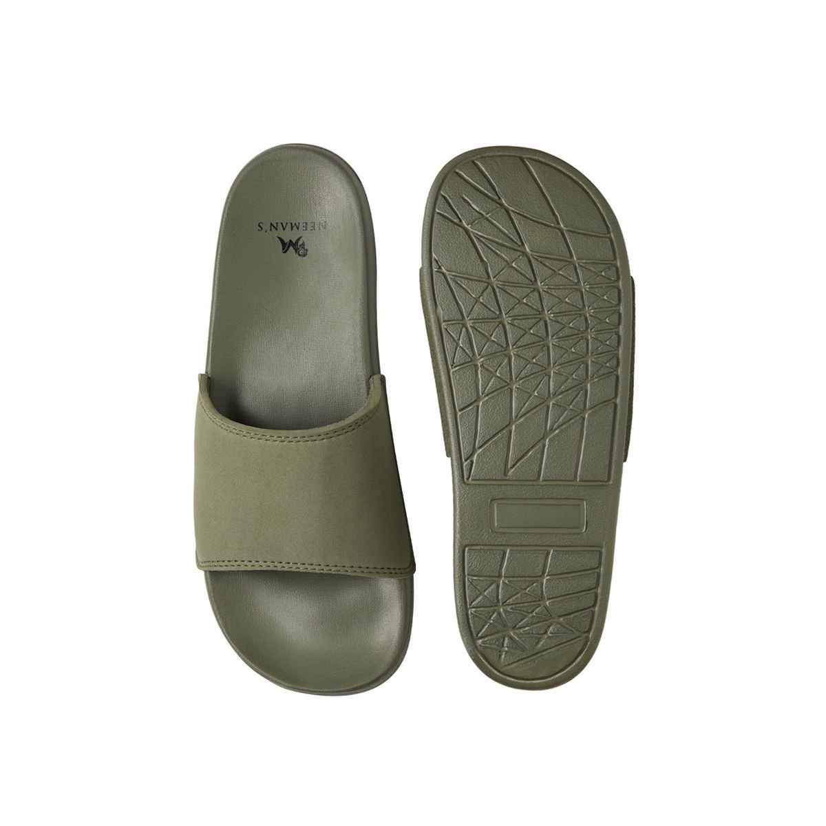 Neemans Unisex Eco Slides - Olive Green | UK 11