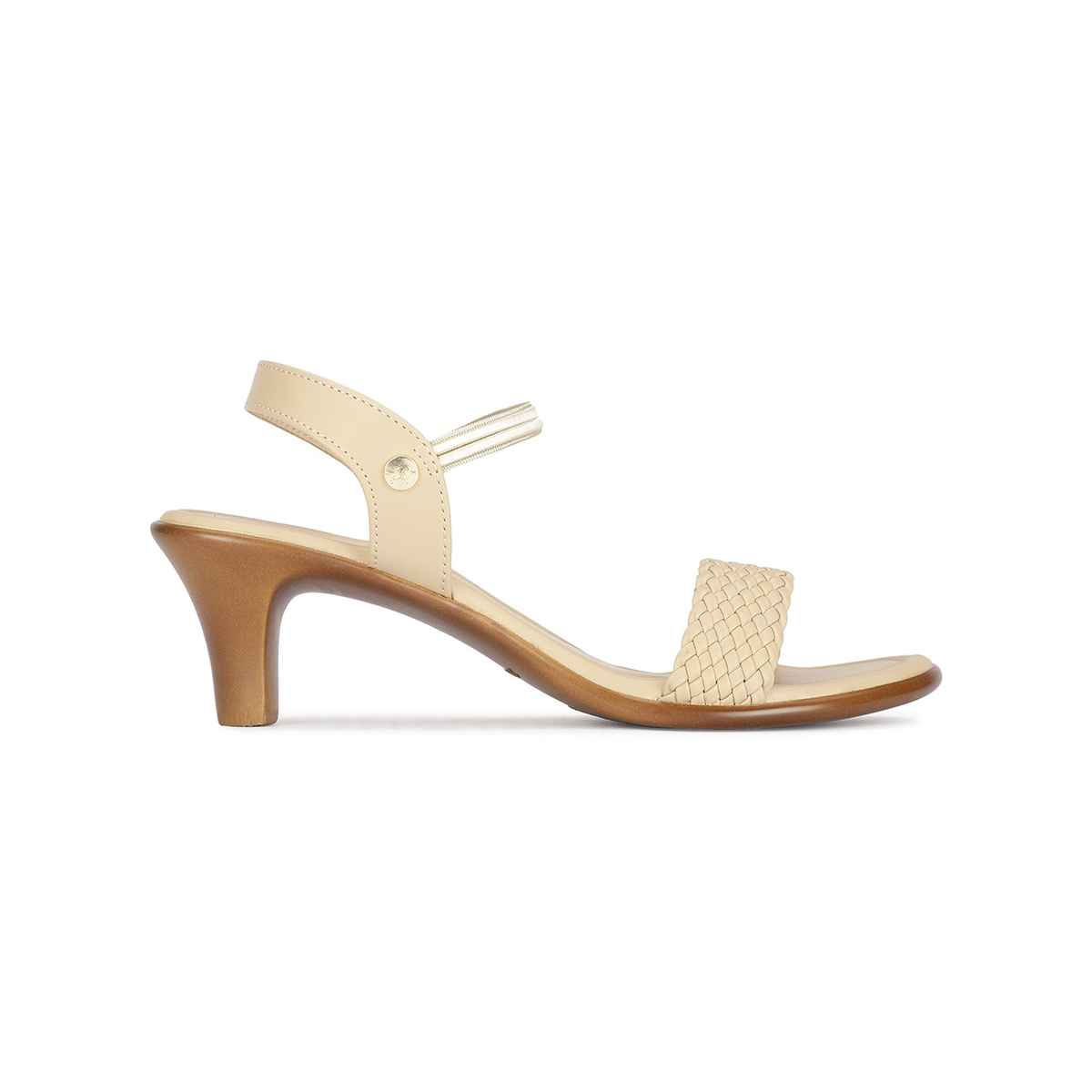 Bata Cone Heel Beige Sandal For Women - 6